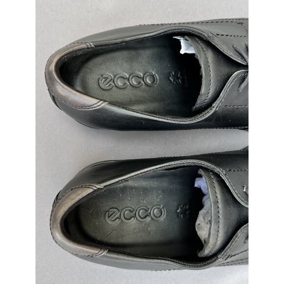 ECCO Melbourne Derby Dress Leather Shoes Black Men\'s 8-8.5 US Size NEW